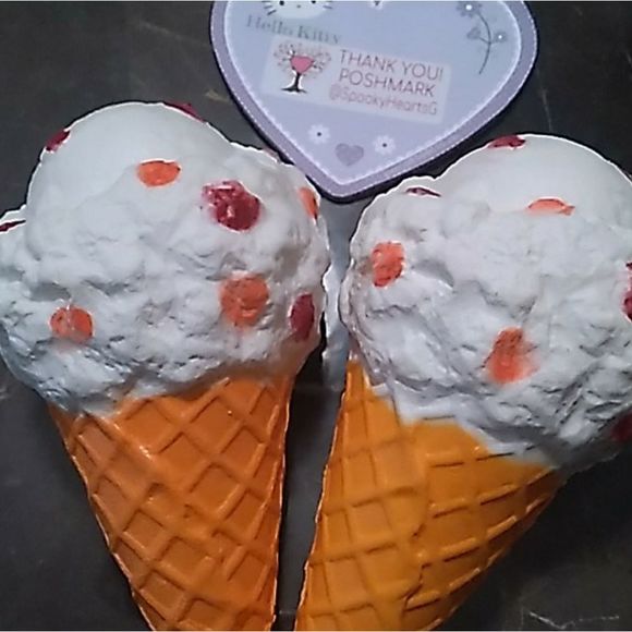 - Jumbo squish waffle vanilla cherry ice-cream new & bonus gift 🎁 sensory - Picture 10 of 10